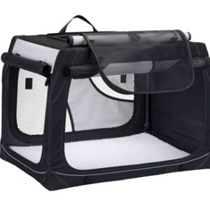 Trixie Reisekorb Vario Double Schwarz / Grau